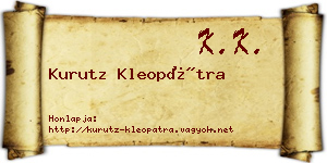 Kurutz Kleopátra névjegykártya